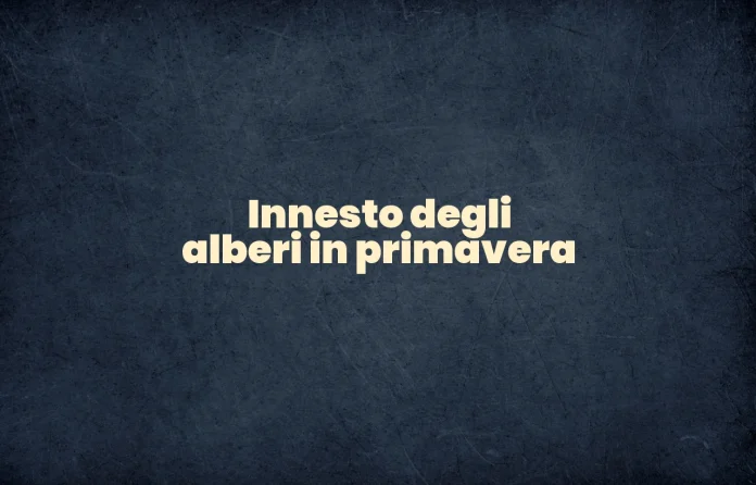 Innesto degli alberi in primavera