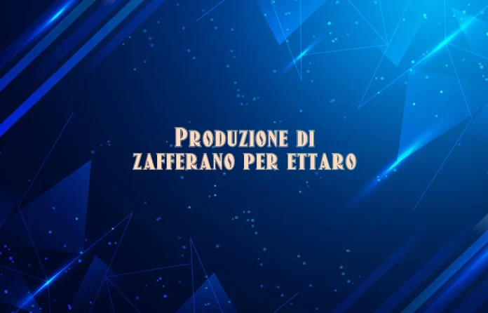 Produzione di zafferano per ettaro