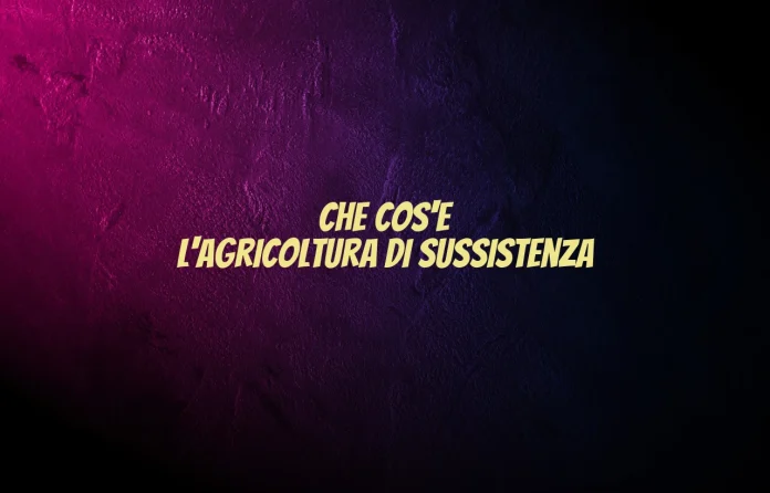Agricoltura di sussistenza