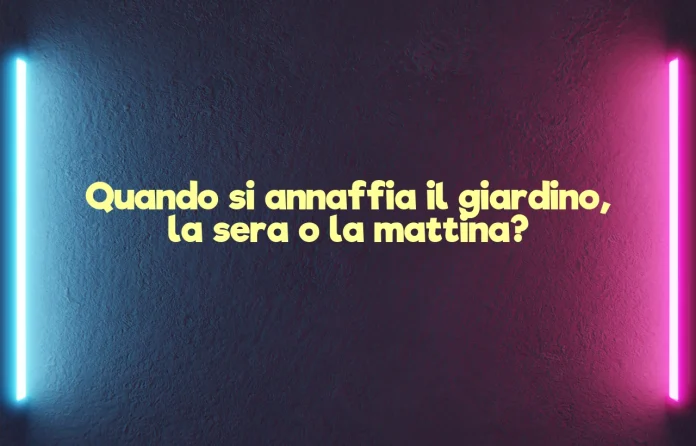 Quando si annaffia lâ€™orto: sera o mattina