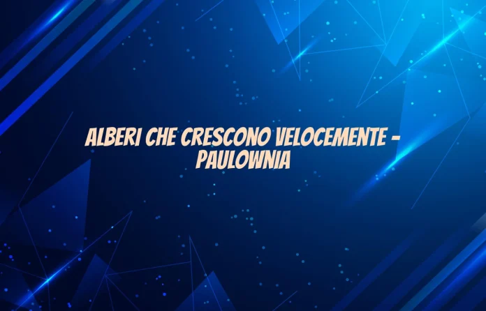 Alberi che crescono velocemente come il Paulownia