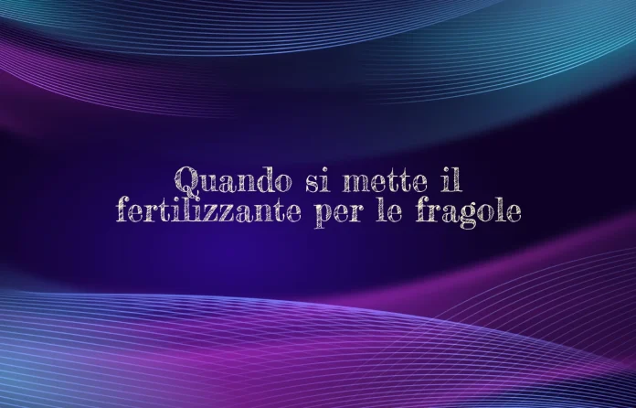 Quando si mette il fertilizzante per le fragole
