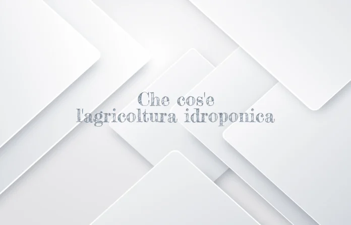 Agricoltura idroponica