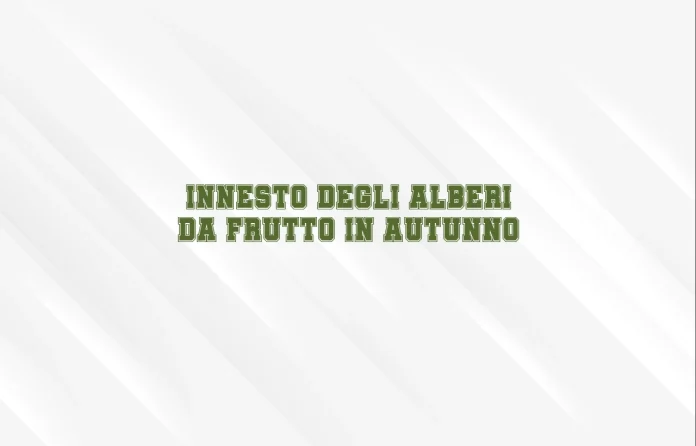 Innesto degli alberi da frutto in autunno