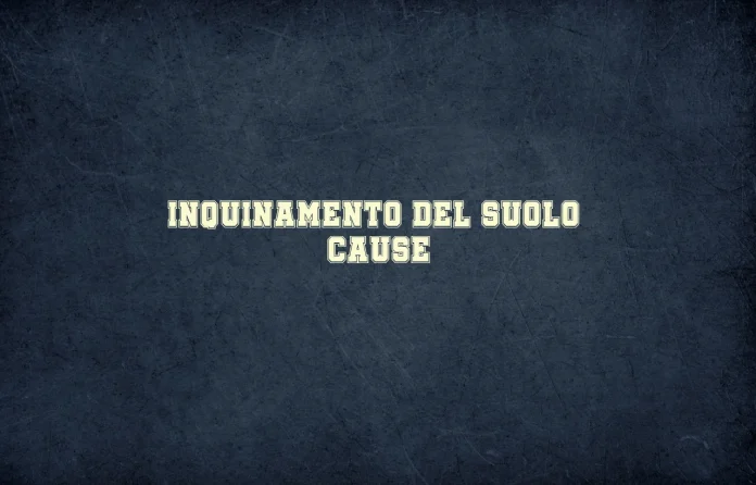 Inquinamento del suolo cause