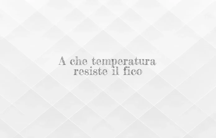 A che temperatura resiste il fico