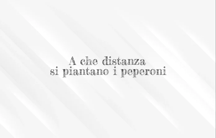 A quale distanza si piantano i peperoni dolci (gogosari)
