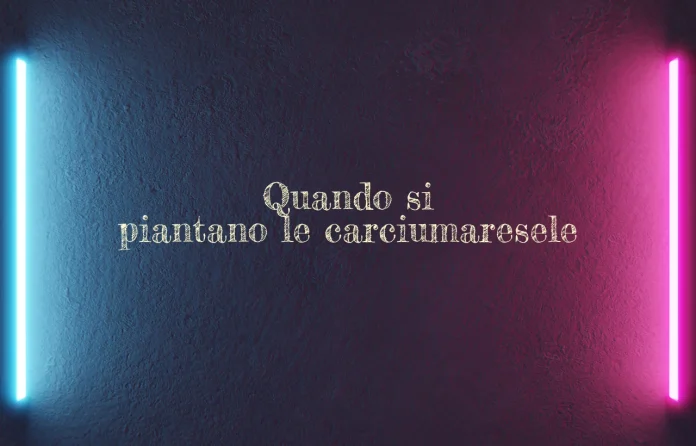 Quando si piantano le carciomareselle
