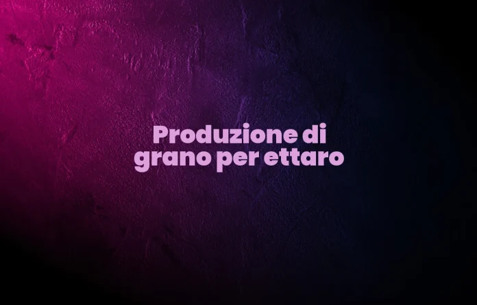 Produzione di grano per ettaro